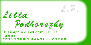 lilla podhorszky business card